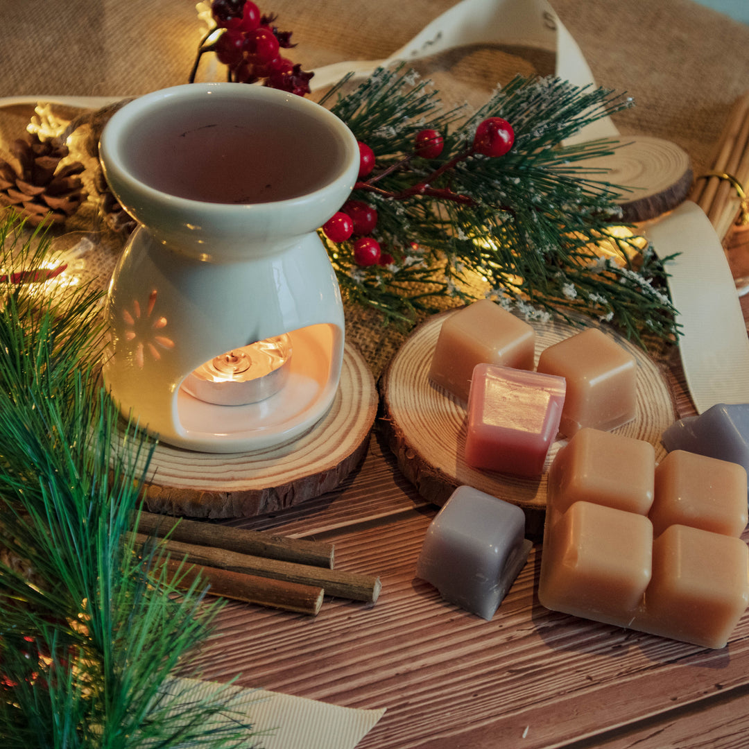 Wax Melt 4-Pack + Ceramic Burner Set