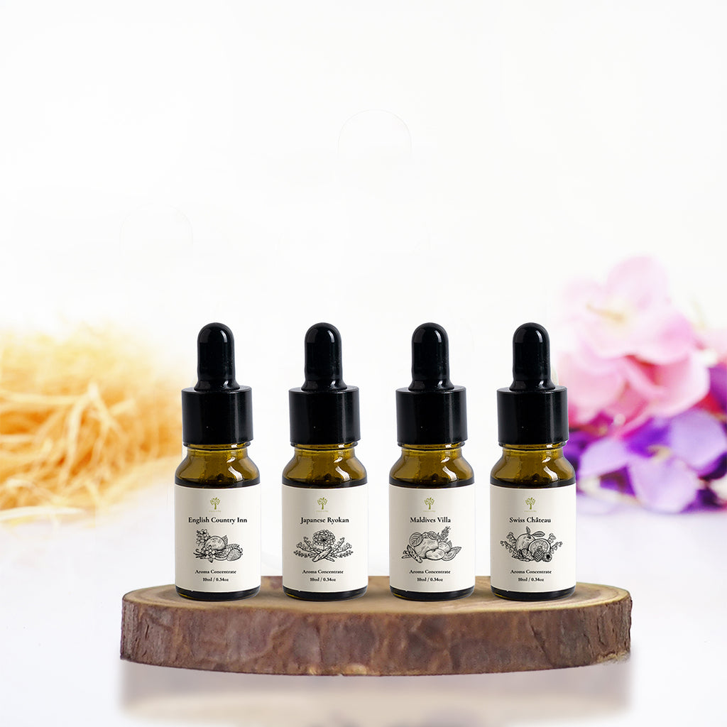 4-Pack Hotel Scent Essential Oil Diffuser Blend Set | Pristine USA